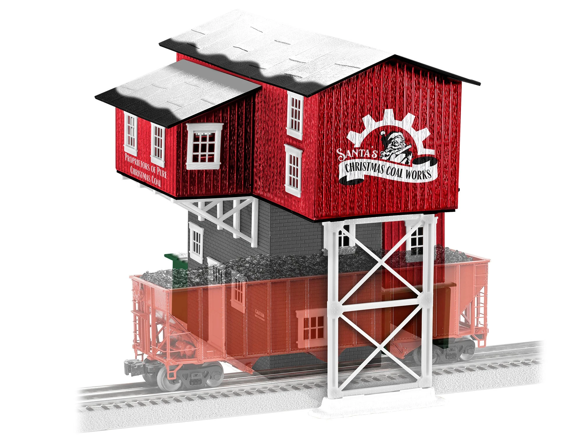 Lionel 2229320 O Gauge Christmas Coal Works Lighted Coaling Station (Plug-Expand-Play) 3 Lionel 2229320 O Gauge Christmas Coal Works Lighted Coaling Station (Plug-Expand-Play) - Image 3