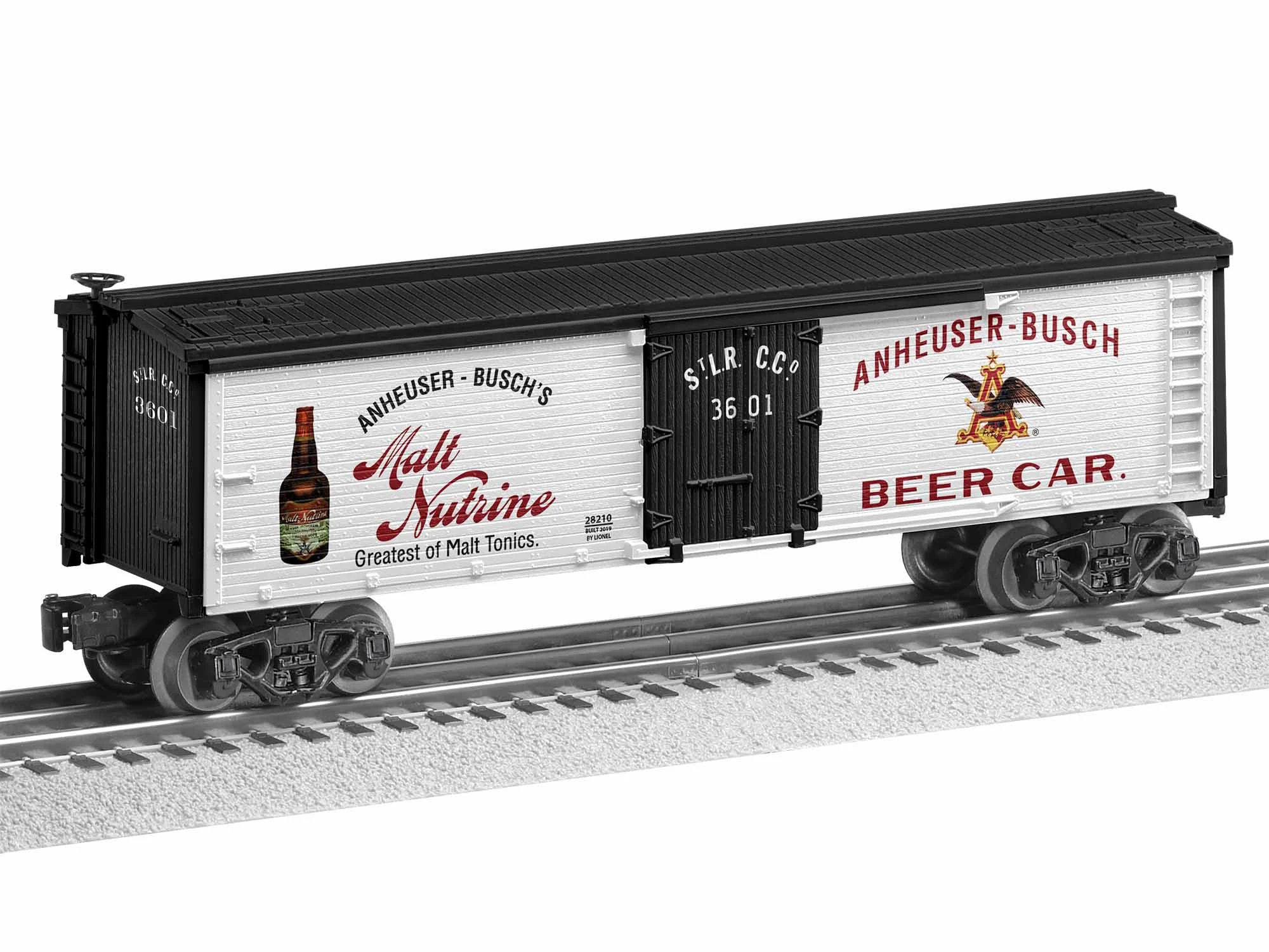 Lionel 1928210 O Gauge Anheuser Busch Malt Tonics Reefer 1 Lionel 1928210 O Gauge Anheuser Busch Malt Tonics Reefer