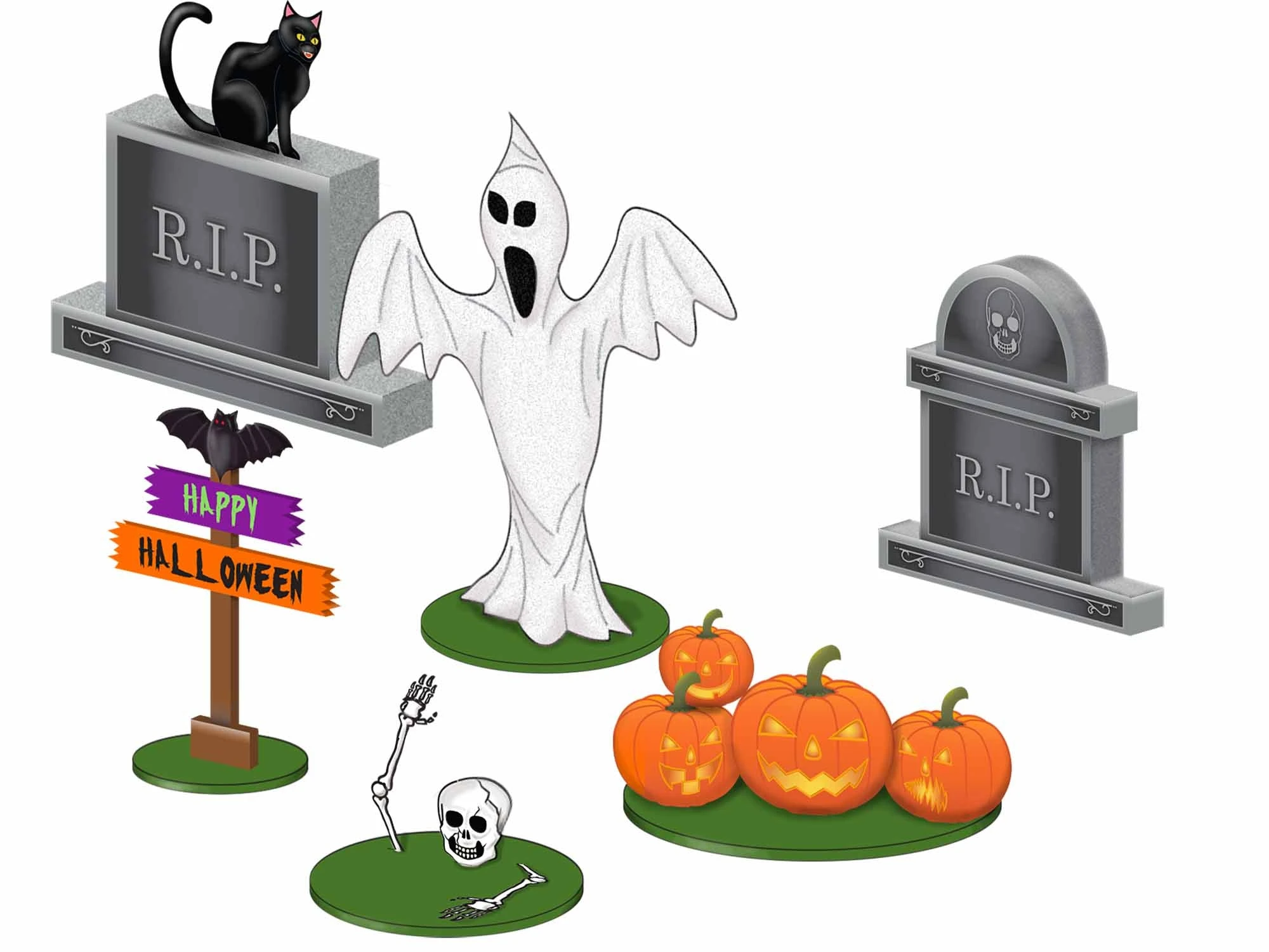 Lionel 1930080 O Gauge Halloween Lawn Figures 1 Lionel 1930080 O Gauge Halloween Lawn Figures