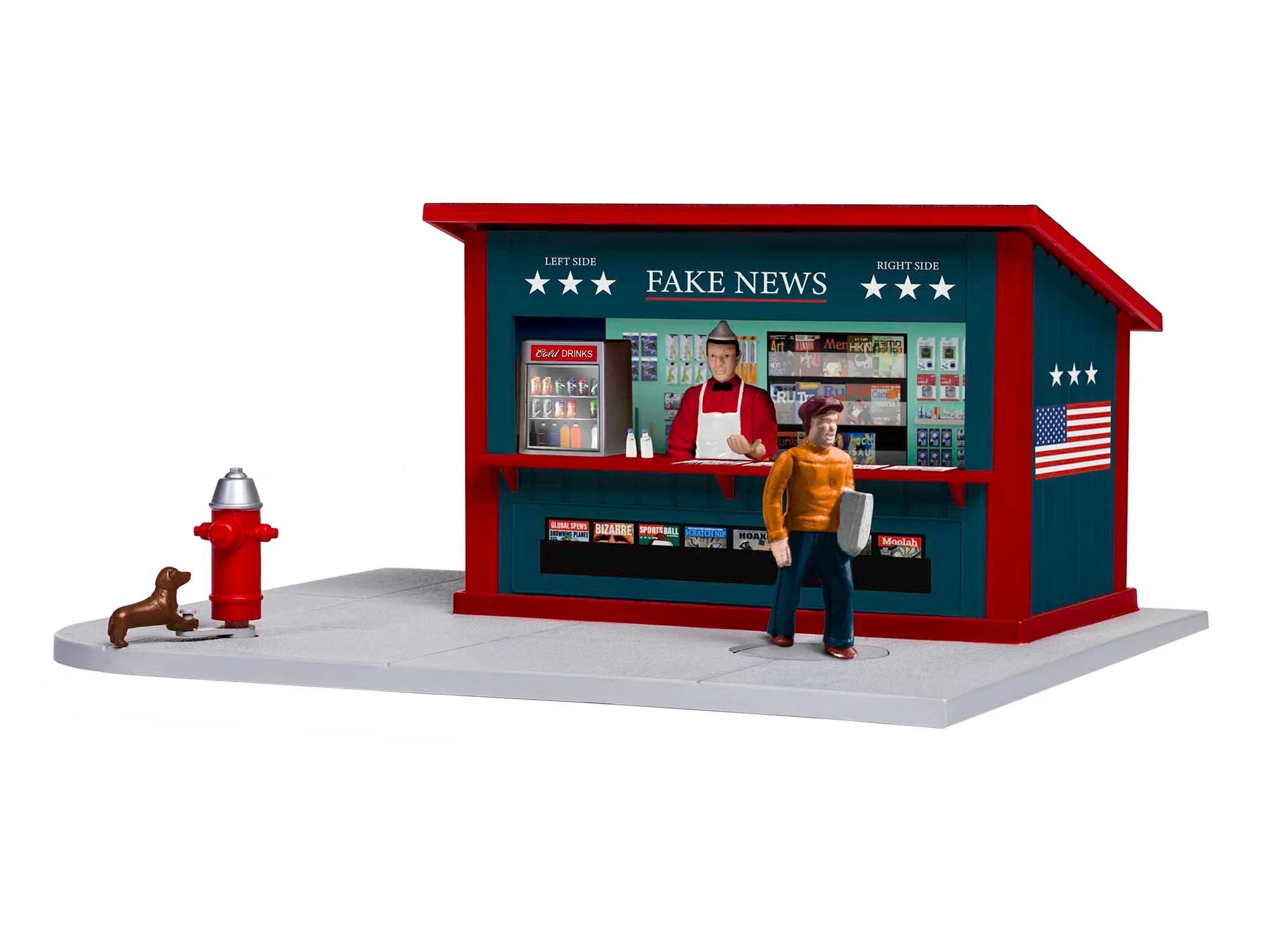 Lionel 2029240 O Gauge Fake News Stand With Animation And Lights 1 Lionel 2029240 O Gauge Fake News Stand With Animation And Lights