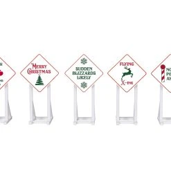 Lionel 2030260 O Gauge Christmas Road Signs 5 Pack