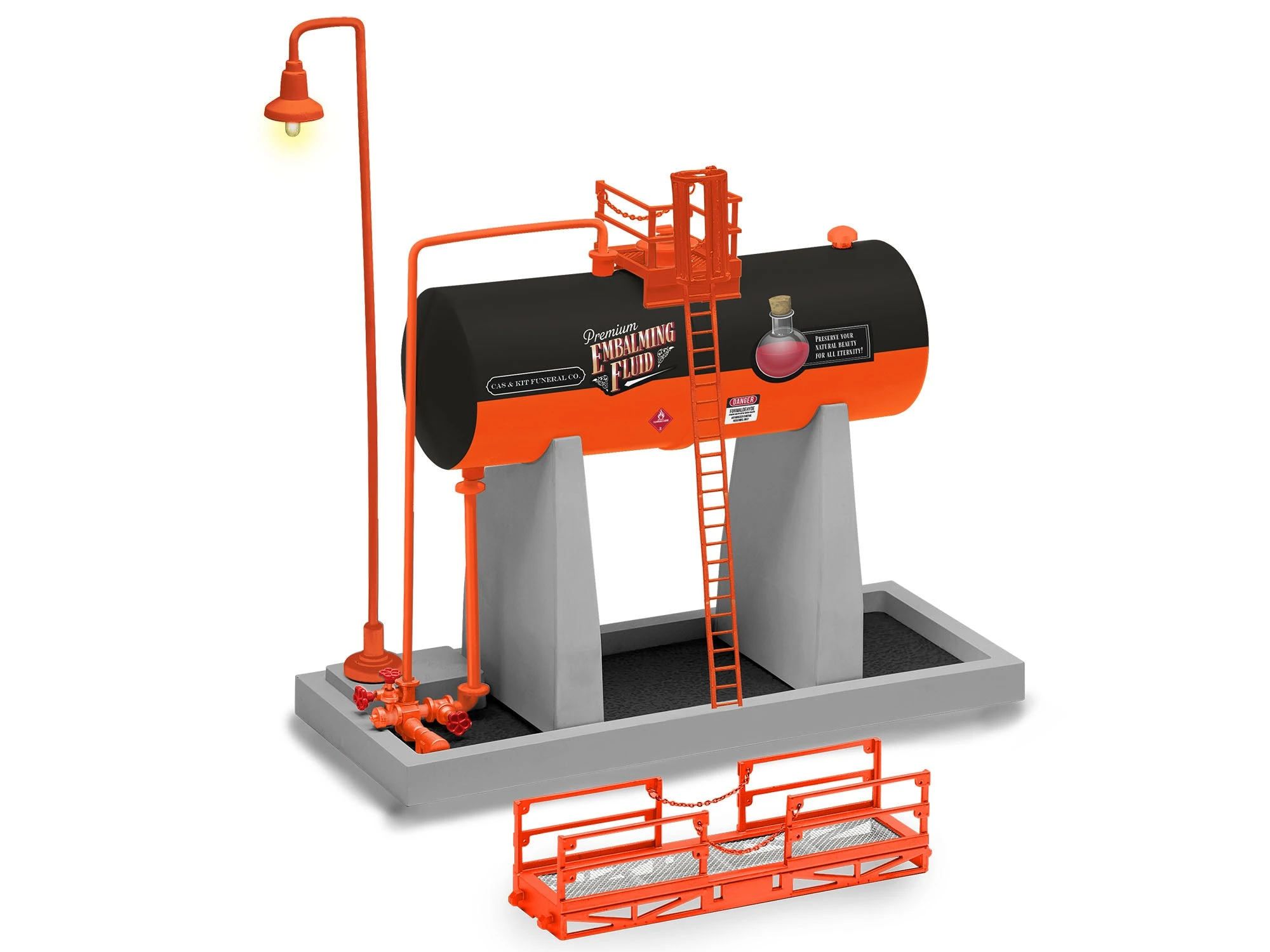 Lionel 2129380 O Gauge Halloween Elevated Oil Tank (Plug-Expand-Play) 1 Lionel 2129380 O Gauge Halloween Elevated Oil Tank (Plug-Expand-Play)