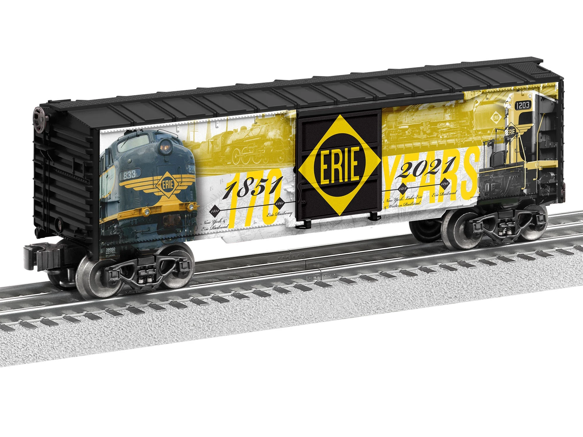Lionel 2138050 O Gauge Erie 170th Anniversary Boxcar 1 Lionel 2138050 O Gauge Erie 170th Anniversary Boxcar