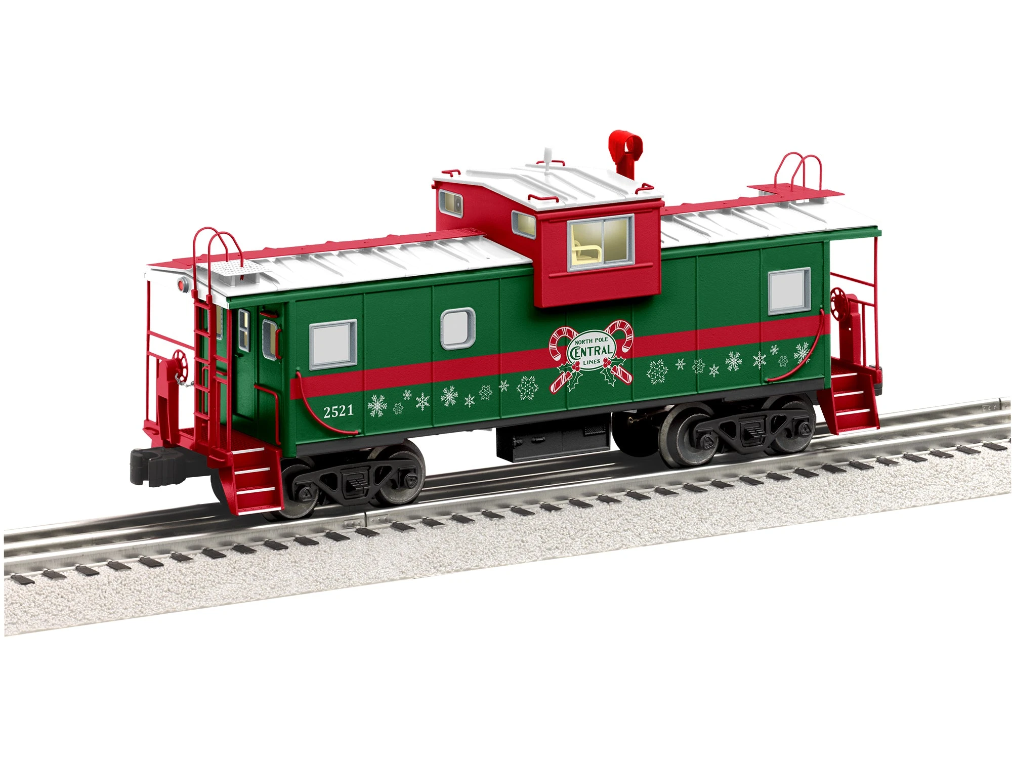 Lionel 2226200 O Gauge Cupola Caboose North Pole Central 2521 With CupolaCam 1 Lionel 2226200 O Gauge Cupola Caboose North Pole Central 2521 With CupolaCam