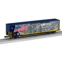 Lionel 2226840 O Scale Illuminated Flag Boxcar CSX Veterans