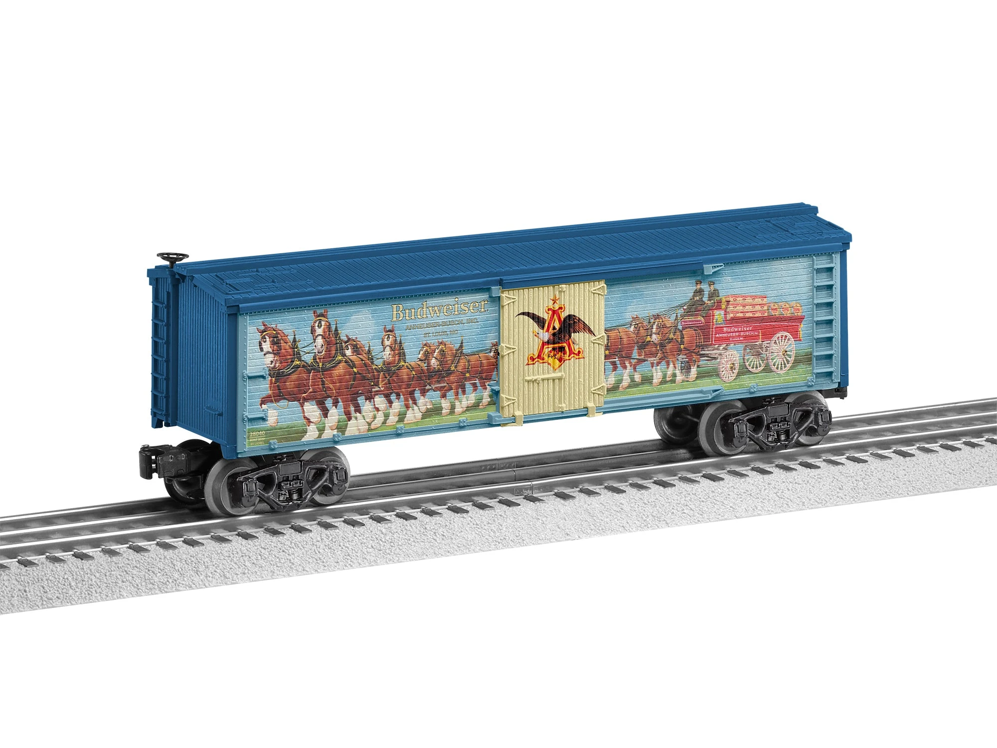 Lionel 2228040 O Gauge Vintage Anheuser Busch Clydesdale Reefer Car 1 Lionel 2228040 O Gauge Vintage Anheuser Busch Clydesdale Reefer Car