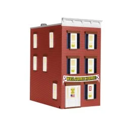 Lionel 2229140 O Gauge WelcomHome Troops Townhouse (Plug-Expand-Play)