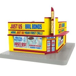 Lionel 2229170 O Gauge Bail Bonds Building (Plug-Expand-Play)