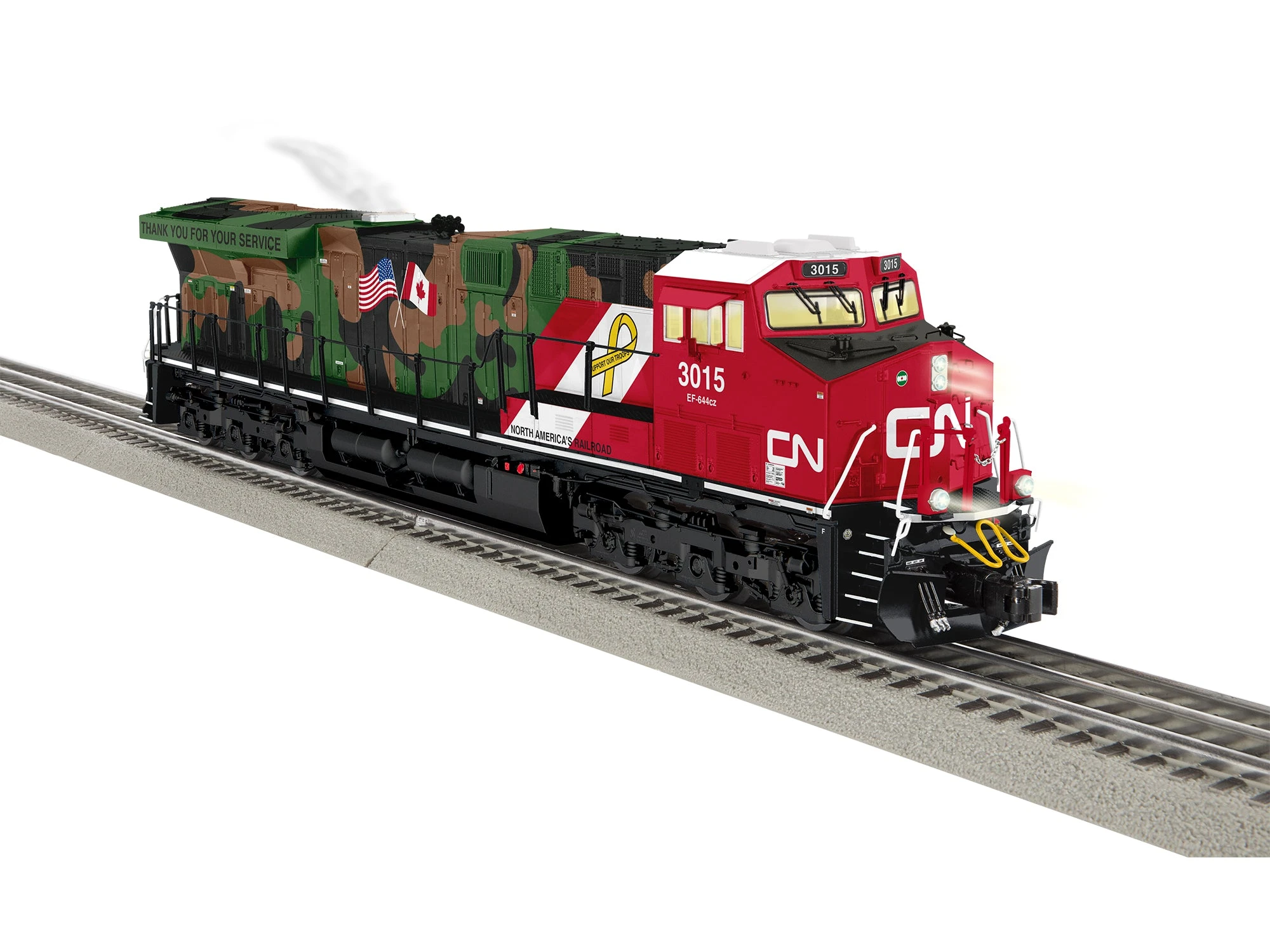 Lionel 2233499 O Scale LEGACY GE ES44AC GEVo "Non-Powered" Canadian National Veterans CN 3015 BTO 1 Lionel 2233499 O Scale LEGACY GE ES44AC GEVo "Non-Powered" Canadian National Veterans CN 3015 BTO