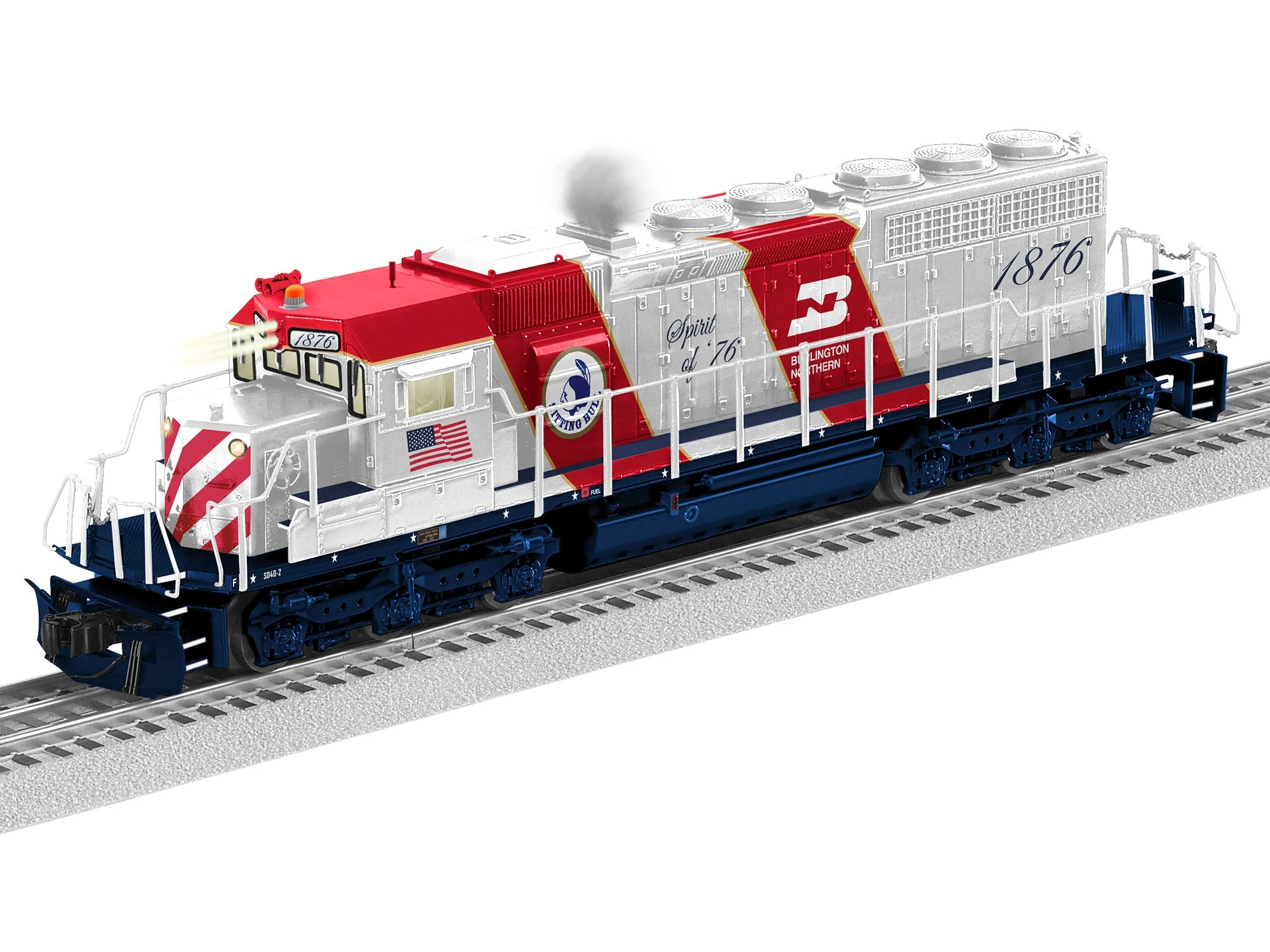 Lionel 2233511 O Scale LEGACY EMD SD40-2 Burlington Northern Bicentennial BN 1876 BTO 1 Lionel 2233511 O Scale LEGACY EMD SD40-2 Burlington Northern Bicentennial BN 1876 BTO