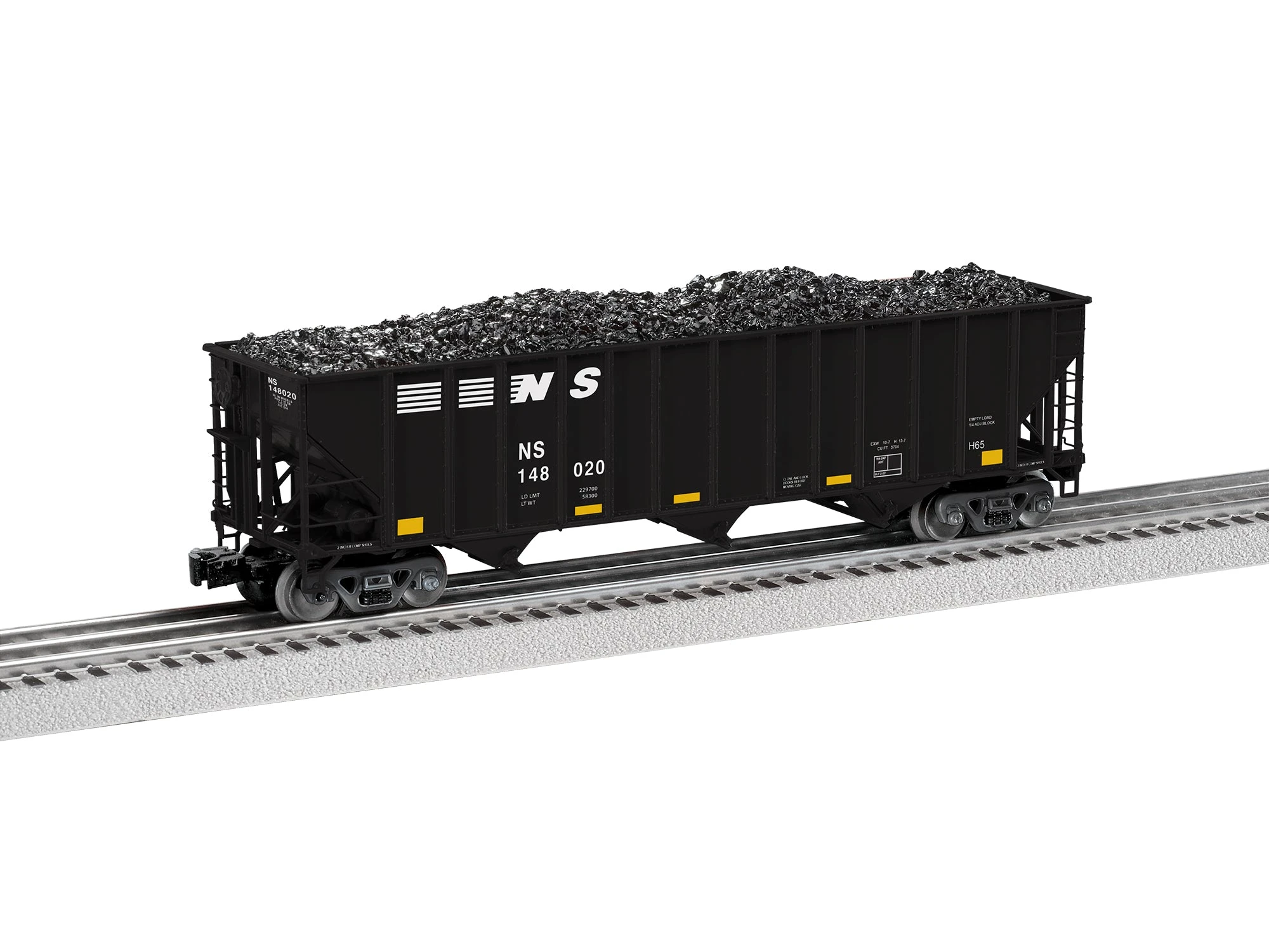 Lionel 2326100 O Scale 100 Ton Open Hopper Norfolk Southern "Yellow Pier 6" NS 2 Pack A 3 Lionel 2326100 O Scale 100 Ton Open Hopper Norfolk Southern "Yellow Pier 6" NS 2 Pack A - Image 3