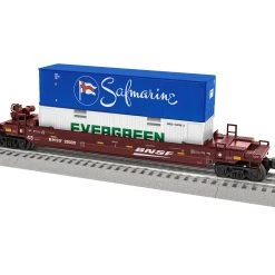 Lionel 2328330 O Gauge Maxi Stack Well Car With Container BNSF "Swoosh"