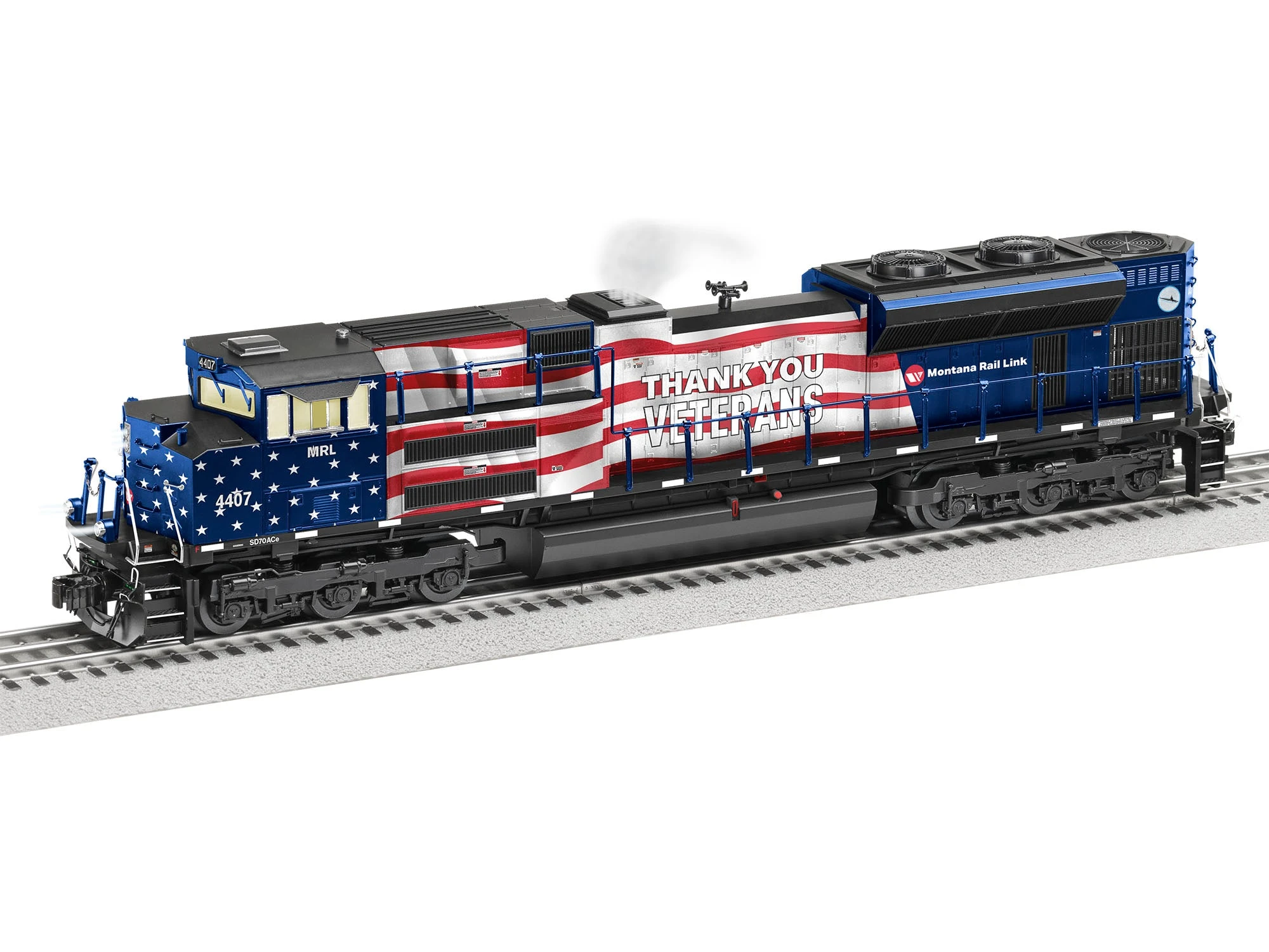 Lionel 2333170 O Scale LEGACY EMD SD70ACe Montana Rail Link "Veterans" MRL 4407 BTO 1 Lionel 2333170 O Scale LEGACY EMD SD70ACe Montana Rail Link "Veterans" MRL 4407 BTO