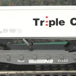 Lionel 6-1750X O Guage Flatcar With Triple Crown Trailer Norfolk Southern NS- NOS