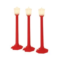Lionel 6-37151 O Gauge Classic Street Lamps Christmas Red (3-Pack)