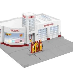 Lionel 6-84496 O Gauge Shell Gas Station (Plug-Expand-Play)