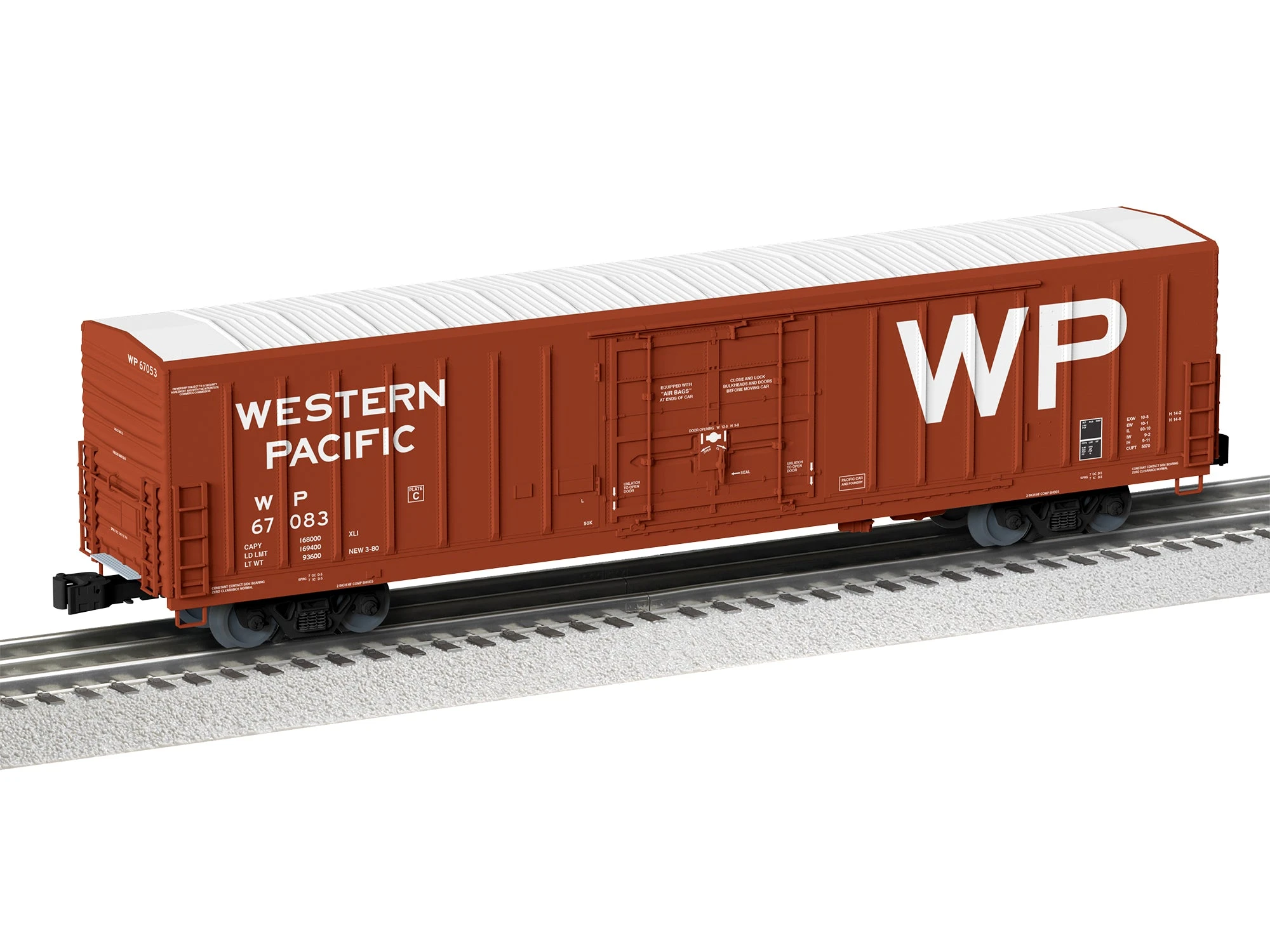 Lionel O Scale 2126481 Beer Boxcar Western Pacific WP 67083 1 Lionel O Scale 2126481 Beer Boxcar Western Pacific WP 67083