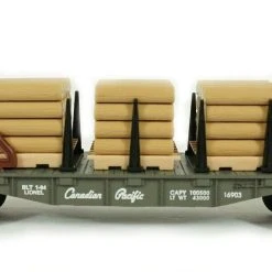 Lionel 6-16903 O Gauge Canadian Pacific Flatcar With Wood Load - NOS